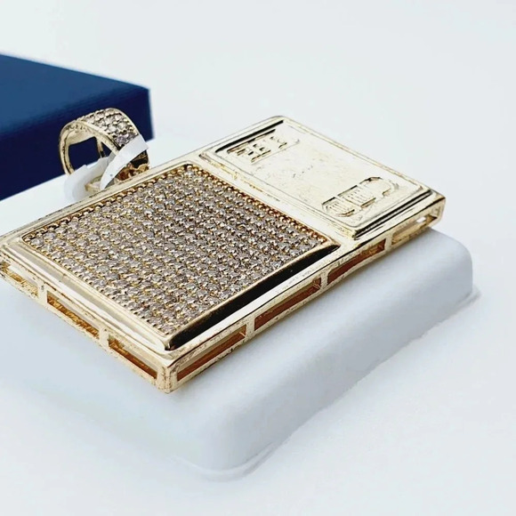 - "14K Gold Plated Cubic Zircon Pendant, EVBRS655 - Picture 6 of 11